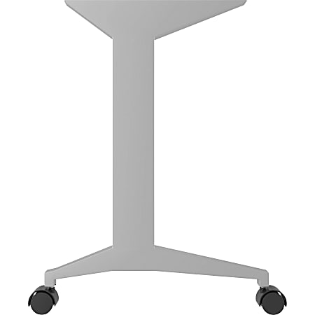 Lorell Fortress Educators Desk T-Leg - 3-Drawer - 60" x 24" x 1.2" - 3 - T-mold Edge - Material: Laminate Work Surface - Finish: Silver