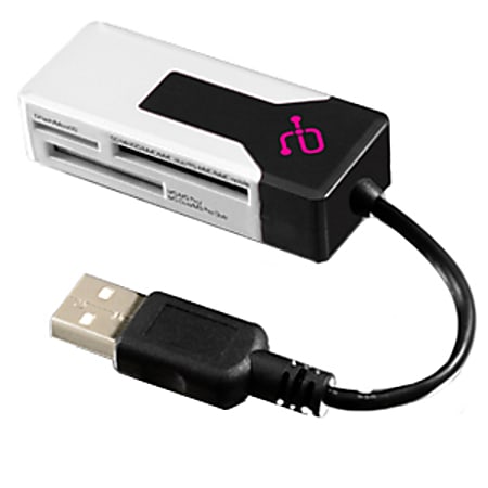 Aluratek AUCR200 - Card reader (MS, MS PRO, MMC, SD, MS Duo, MS PRO Duo, miniSD, RS-MMC, microSD) - USB 2.0