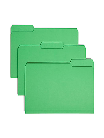 Smead® Interior Folders, Letter Size, Green, Box Of 100