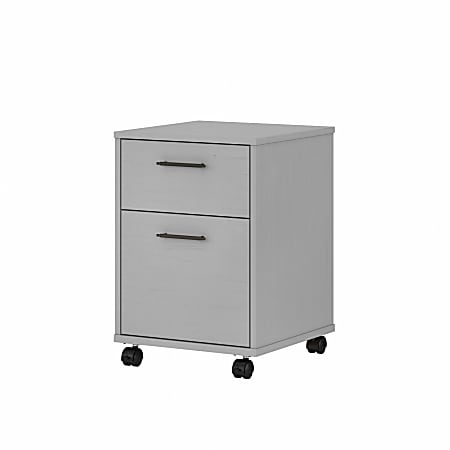 Bush Furniture Key West 16"D Vertical 2-Drawer Mobile File Cabinet, Cape Cod Gray, Standard Delivery