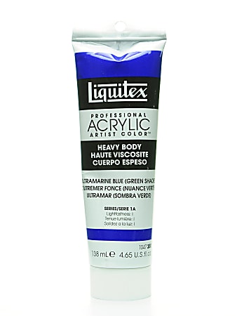Liquitex Heavy Body Professional Artist Acrylic Colors, 4.65 Oz, Ultramarine Blue (Green Shade), Pack Of 2