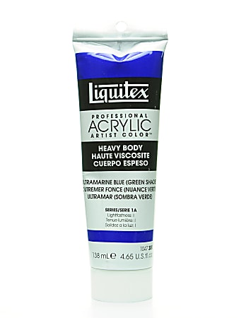 Liquitex Heavy Body Professional Artist Acrylic Colors, 4.65 Oz, Ultramarine Blue (Green Shade), Pack Of 2