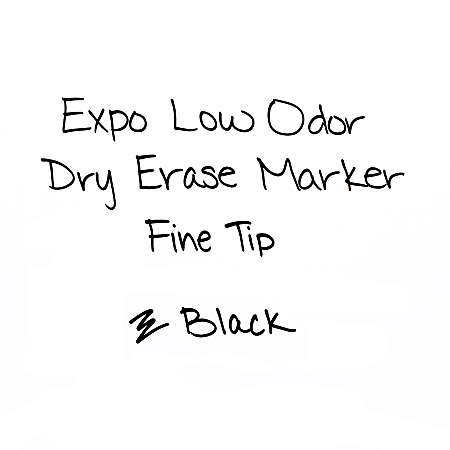 EXPO Low Odor Dry Erase Markers Bullet Tip BlackWhite Barrel Black