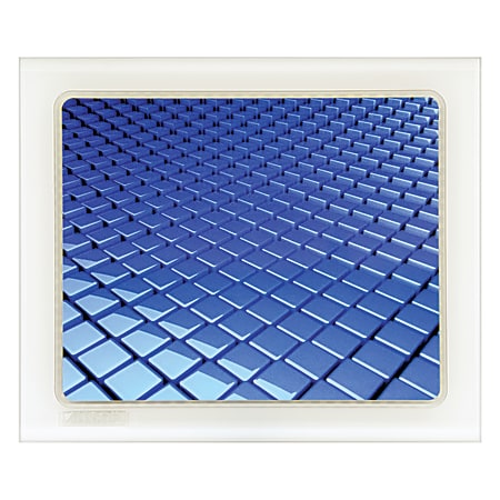 Allsop® Cupertino Mouse Pad, 9" x 10.75", Grid, Blue/Silver