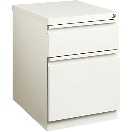 Lorell® 20"D Vertical 2-Drawer Mobile Box/File Pedestal File Cabinet, White