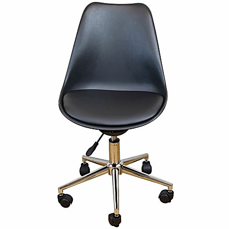 Uncaged Ergonomics Active Task Chair - Ergonomic Rolling Balance Office Desk Seat Adjustable Height 21.5-23"- 16x18.5" Molded Seat Back