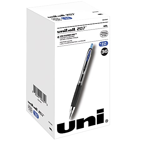 uni-ball® 207 Retractable Fraud Prevention Gel Pens, Medium