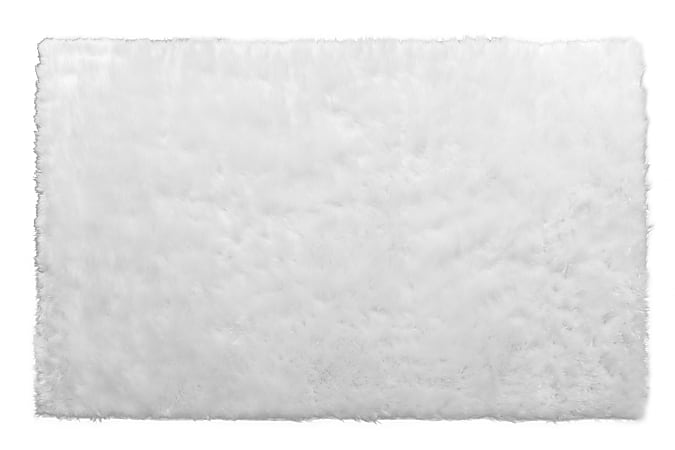 Glamour Home Aileen Faux Fur Rug, 96”, White