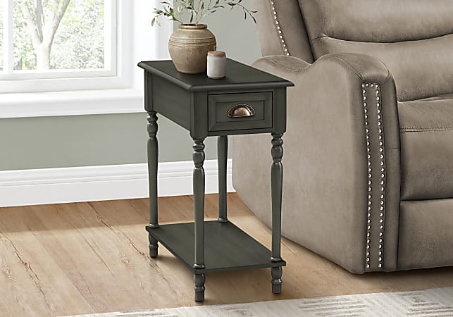Monarch Specialties Eva Rectangular Accent Table, 24-1/2”H x 12”W x 22”D, Green