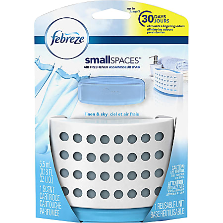 Febreze Procter & Gamble Linen SmallSpaces Air Freshener - Oil - 0.2 fl oz (0 quart) - Linen & Sky - 8 / Carton - Odor Neutralizer, Long Lasting