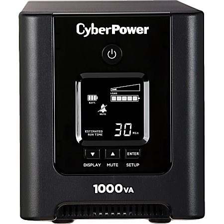 CyberPower OR1000PFCLCD PFC Sinewave UPS Systems - 1000VA/700W, 120 VAC, NEMA 5-15P, Mini-Tower, Sine Wave, 8 Outlets, LCD, PowerPanel® Business, $200000 CEG, 3YR Warranty