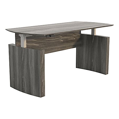 Safco® Medina Curved Desktop, 72"W, Walnut