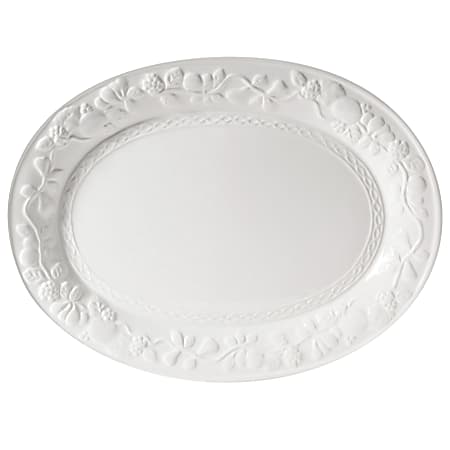 Gibson Home Fruitful Platter, 18-3/4", White