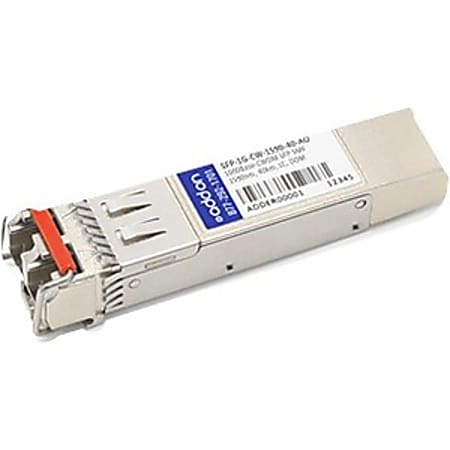 AddOn Arista Networks SFP-1G-CW-1590-40 Compatible TAA Compliant 1000Base-CWDM SFP Transceiver (SMF, 1590nm, 40km, LC, DOM) - 100% compatible and guaranteed to work