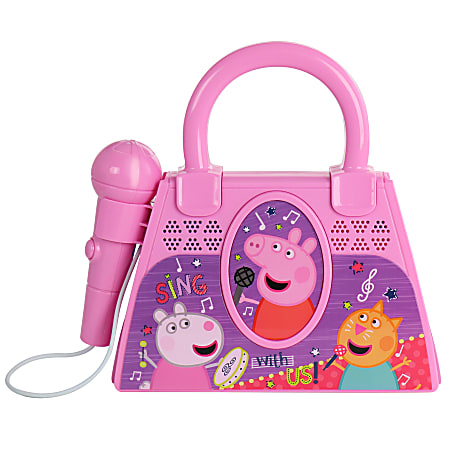 Sakar Peppa Pig Sing-A-Long Karaoke Machine With Microphone, Pink