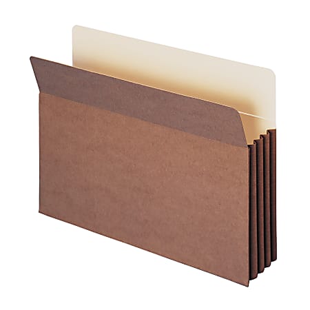 Smead® TUFF® Pocket File Pockets, 3 1/2" Expansion, 9 1/2" x 14 3/4", 30% Recycled, Dark Brown, Pack Of 10
