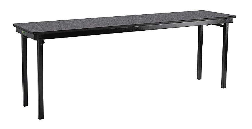 National Public Seating Max Seating Folding Table, 29” x 18" x 96", Blue/Gray