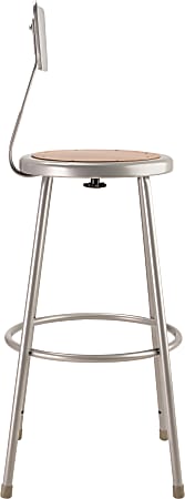 National Public Seating Hardboard Science Stools With Backrests 30 H ...