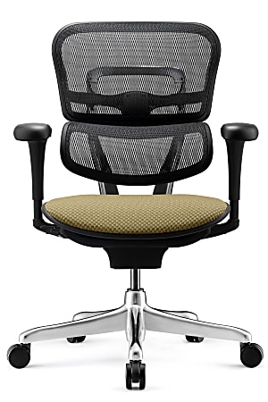 WorkPro® 12000 V2 Series Ergonomic Mesh/Fabric High-Back Office Chair, Beige/Black, BIFMA Compliant