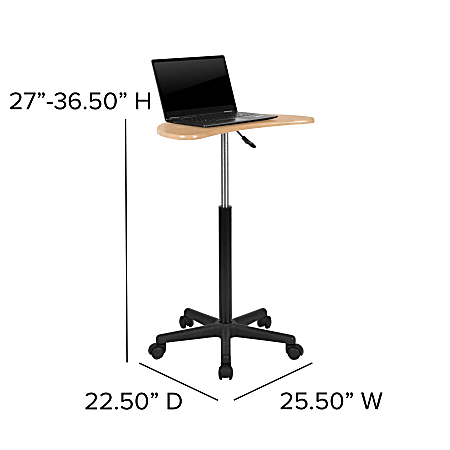 Flash Furniture Sit To Stand Laptop Computer Desk Mobile