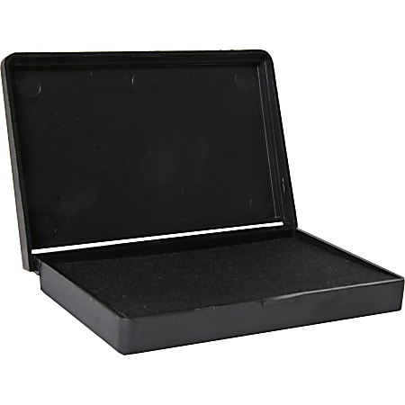 SKILCRAFT Stamp Pad (AbilityOne 7510-01-431-6521), 1"H x 4.5"W x 2.8"D, Felt Pad, Black Ink
