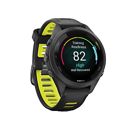 Garmin Forerunner 265S Running Smartwatch BlackAmp Yellow - Office