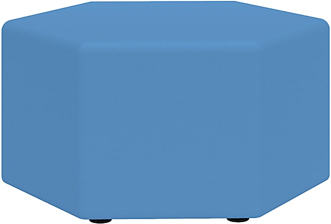 Safco® Learn Vinyl Floor Seat, Hexagon, Baby Blue