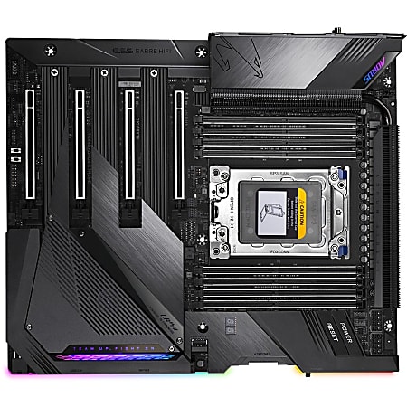 Aorus TRX40 AORUS XTREME Desktop Motherboard - AMD Chipset - Socket sTRX4 - XL-ATX - 256 GB DDR4 SDRAM Maximum RAM - DIMM, UDIMM - 8 x Memory Slots - IEEE 802.11 a/b/g/n/ac/ax - 10 x SATA Interfaces