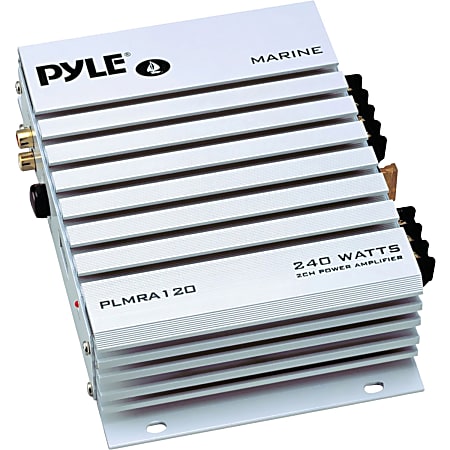 Pyle Hydra PLMRA120 Marine Amplifier - 140 W RMS - 240 W PMPO - 2 Channel - Class A - 8 Ohm - 80 dB SNR - 0.1% THD - 20 Hz to 30 kHz