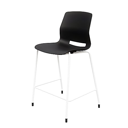 KFI Studios Imme Stacking Bar Stool, 39"H, Black/White