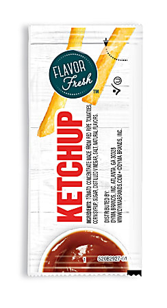 Flavor Fresh Ketchup Pouches, 0.317 Oz, Case Of 200 Pouches
