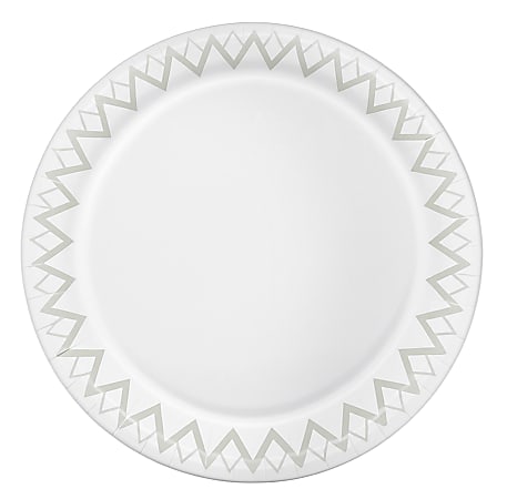 Highmark® Paper Plates, 8-3/4", Printed White, Pack Of 50