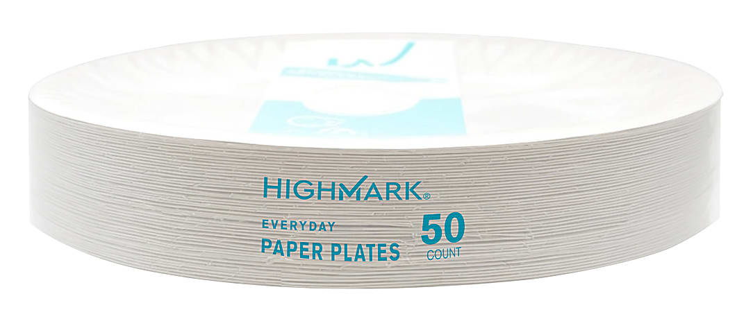 Highmark Paper Plates 8 34 Printed White Pack Of 50 - Office Depot
