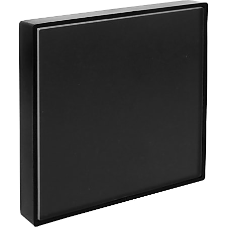 Lorell Snap Plate Architectural Sign - 1 Each - 6" Width x 6" Height x 6" Depth - Square Shape - Surface-mountable - Easy Readability, Injection-molded, Easy to Use - Plastic - Black