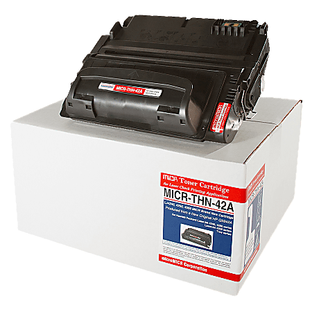 microMICR MICR Toner Cartridge - Alternative for HP 42A - Laser - 10000 Pages - Black - 1 Each microMICR MICR Toner Cartridge - Alternative for HP 42A - Laser - 10000 Pages - Black - 1 Each