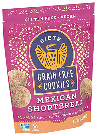 Siete Family Foods Grain-Free Mexican Cookies, Shortbread, 4.5 Oz, Total Qty 10