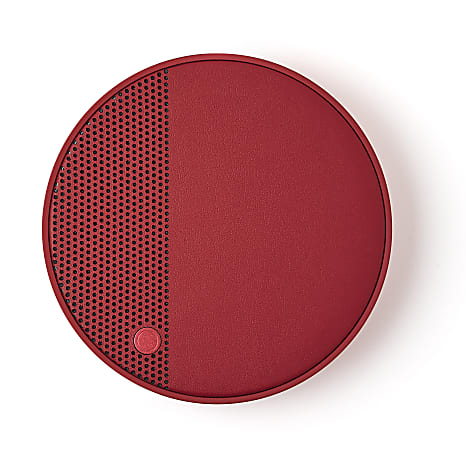 Lexon Oslo Energy+ Wireless Charging Station With Bluetooth® Speaker And Microphones, Dark Red, LL141DR