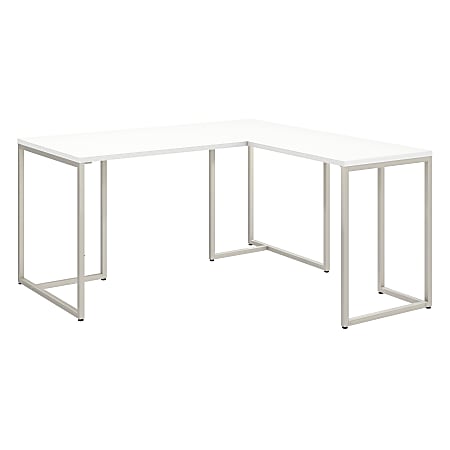 kathy ireland® Office by Bush Business Furniture Method 60"W L Shaped Desk with 30"W Return, White, Standard Delivery