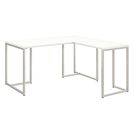 Bush Business Furniture Method 60"W L-Shaped Corner Desk With Return, White, Standard Delivery