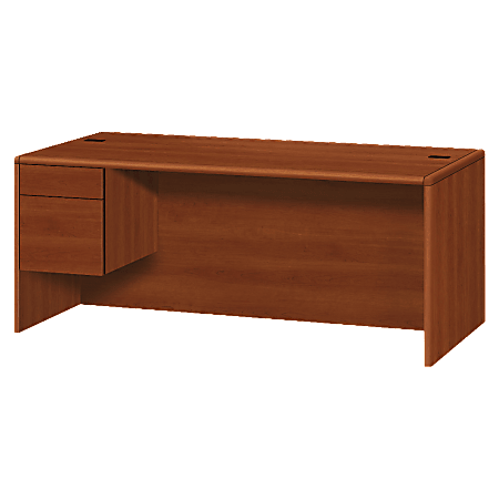 HON® 10700 Series Laminate Left-Pedestal Credenza, Cognac