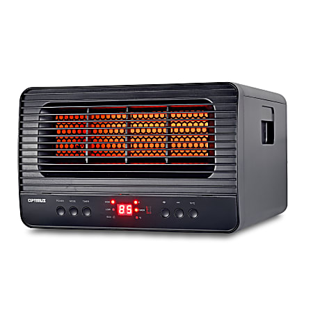 Optimus Infrared Quartz Heater With Remote, 8-1/2" x 14"