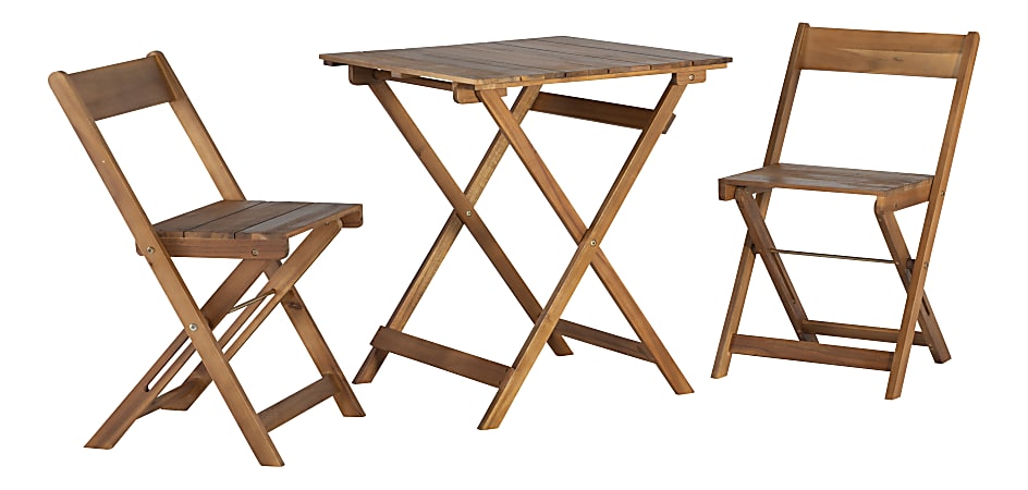 Linon 3-Piece Dixon Bistro Set, Brown