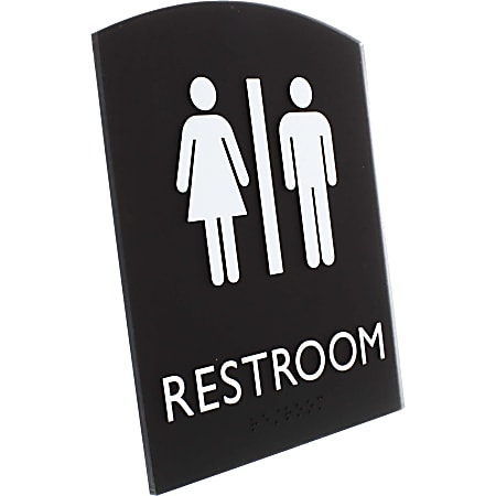 Lorell Arched Unisex Restroom Sign - 1 Each - 6.8 Lorell Arched Unisex Restroom Sign - 1 Each - 6.8