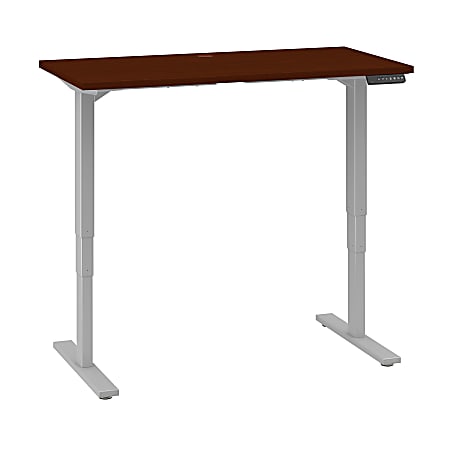 Bush Business Furniture Move 80 Series 48"W x 24"D Height Adjustable Standing Desk, Hansen Cherry/Cool Gray Metallic, Standard Delivery