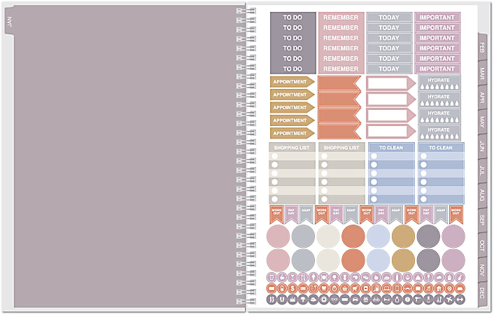 2024 Office Depot® Brand Weekly/Monthly Planner, 8-1/2 x 11”, Color Block,  January To December 2024