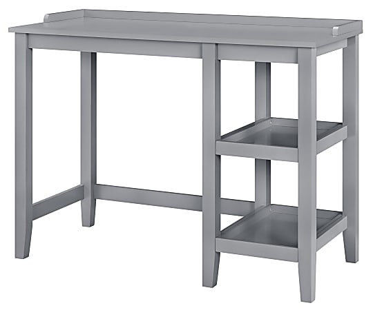 Ameriwood™ Home Eleanor Single Pedestal Desk, Gray