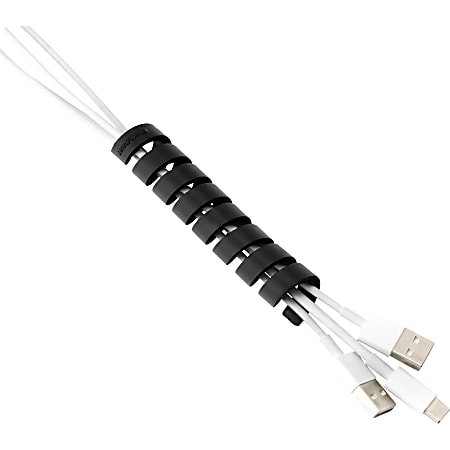 Advantus Bluelounge CableCoil - Cable Organizer - Black - 4 - 5.25 Advantus Bluelounge CableCoil - Cable Organizer - Black - 4 - 5.25