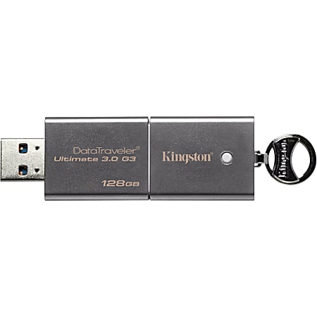Kingston 128GB DataTraveler Ultimate 3.0 G3 USB 3.0 Flash Drive - 128 GB - USB 3.0 - 150 MB/s Read Speed - 70 MB/s Write Speed