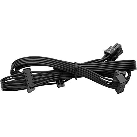 Corsair Type 3 Flat Black SATA Cable With 4 Connectors - For Power Supply - Black - 1