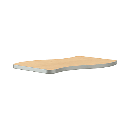 HON® Build Ribbon Table Top, 22" x 31", Natural Maple/Platinum Edge